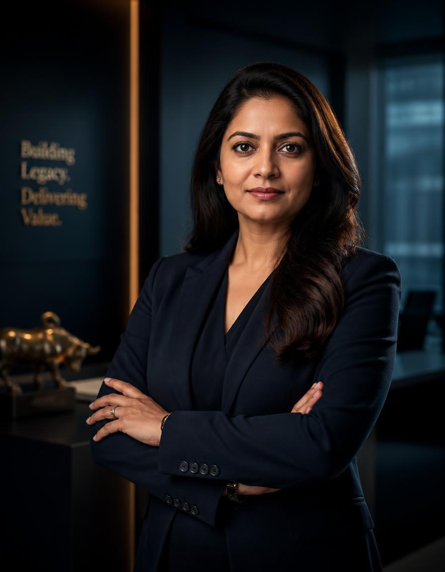 Portrait of Rekha Santhosh, Co-Founder and Director of LIVORA GROUPS